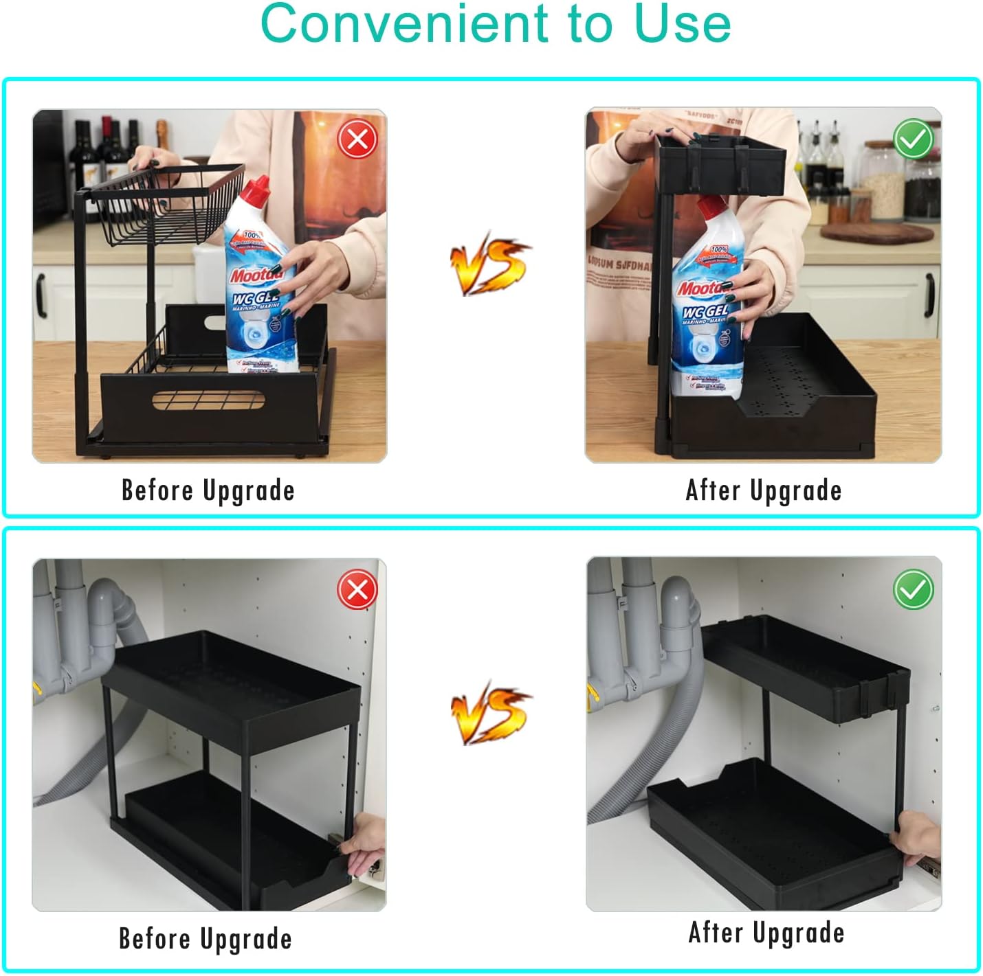 MEAFBIRD 2 Pack Under Sink Organizer Review